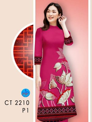 Vải Áo Dài Hoa In 3D AD CT2210 21